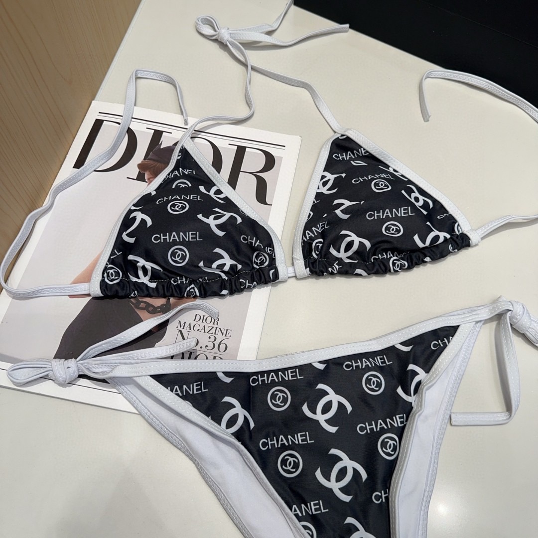 香奈儿泳衣，上身显瘦而且好看！穿着很洋气😍SML