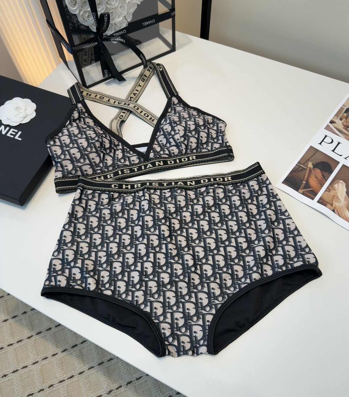 迪奥泳衣，上身显瘦而且好看！穿着很洋气😍SML