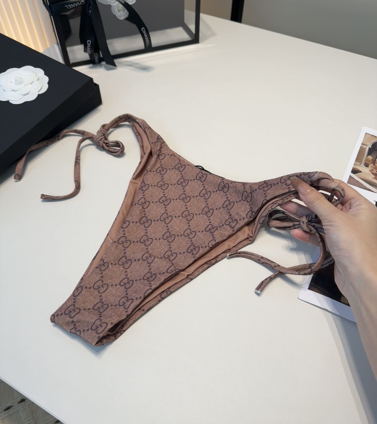 古奇泳衣，上身显瘦而且好看！穿着很洋气😍SML