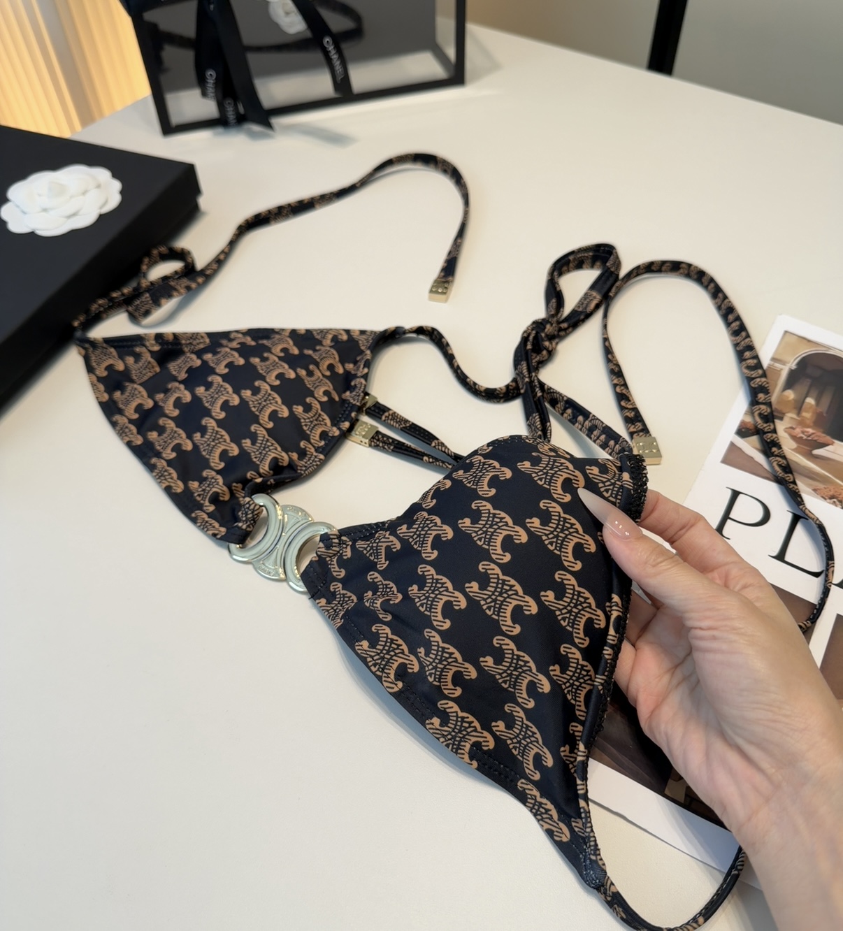 赛琳泳衣，上身显瘦而且好看！穿着很洋气😍SML