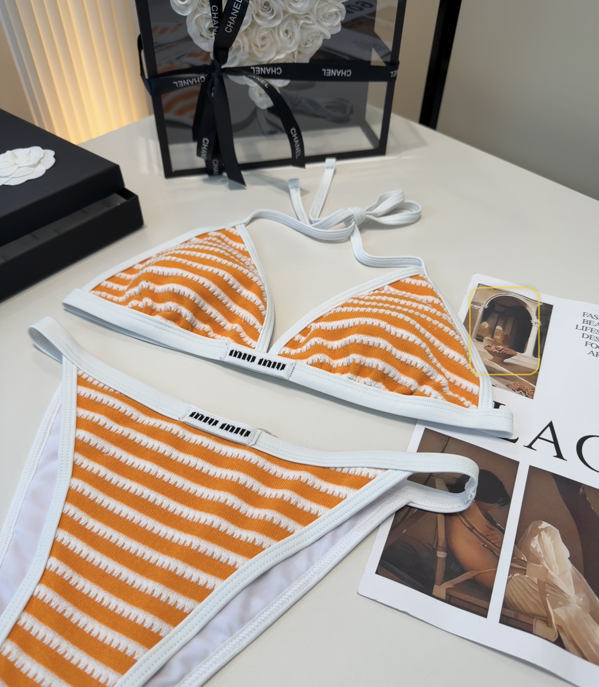 Miumiu泳衣，上身显瘦而且好看！穿着很洋气😍SML