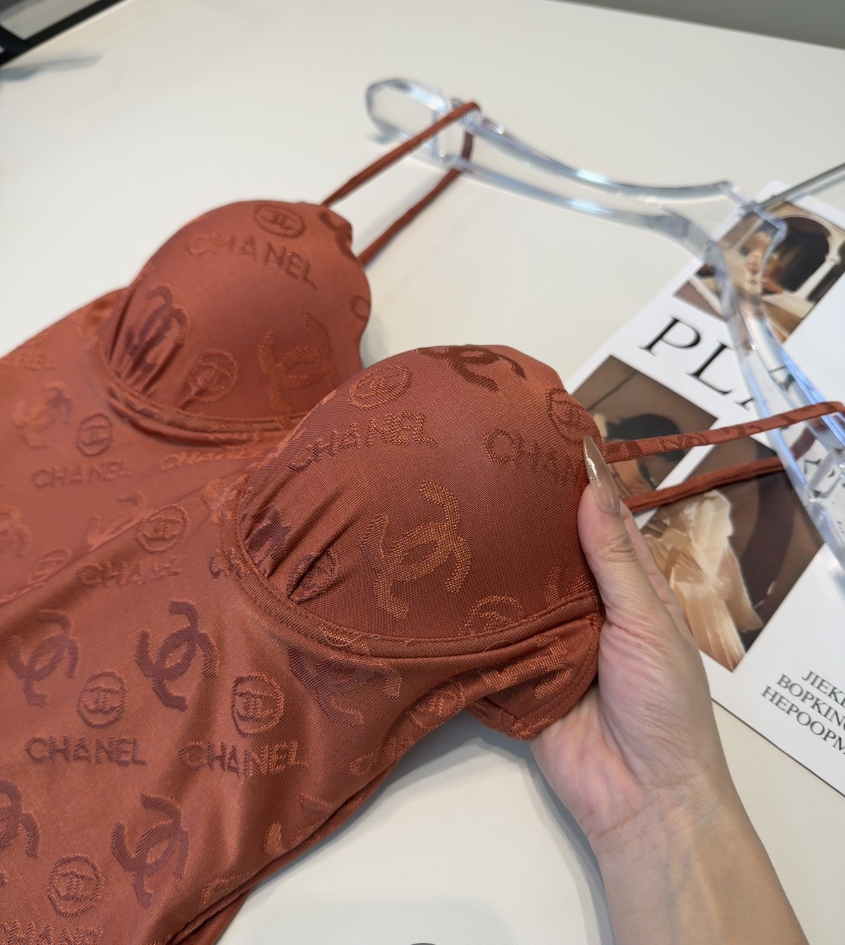 香奈儿泳衣，上身显瘦而且好看！穿着很洋气😍SML