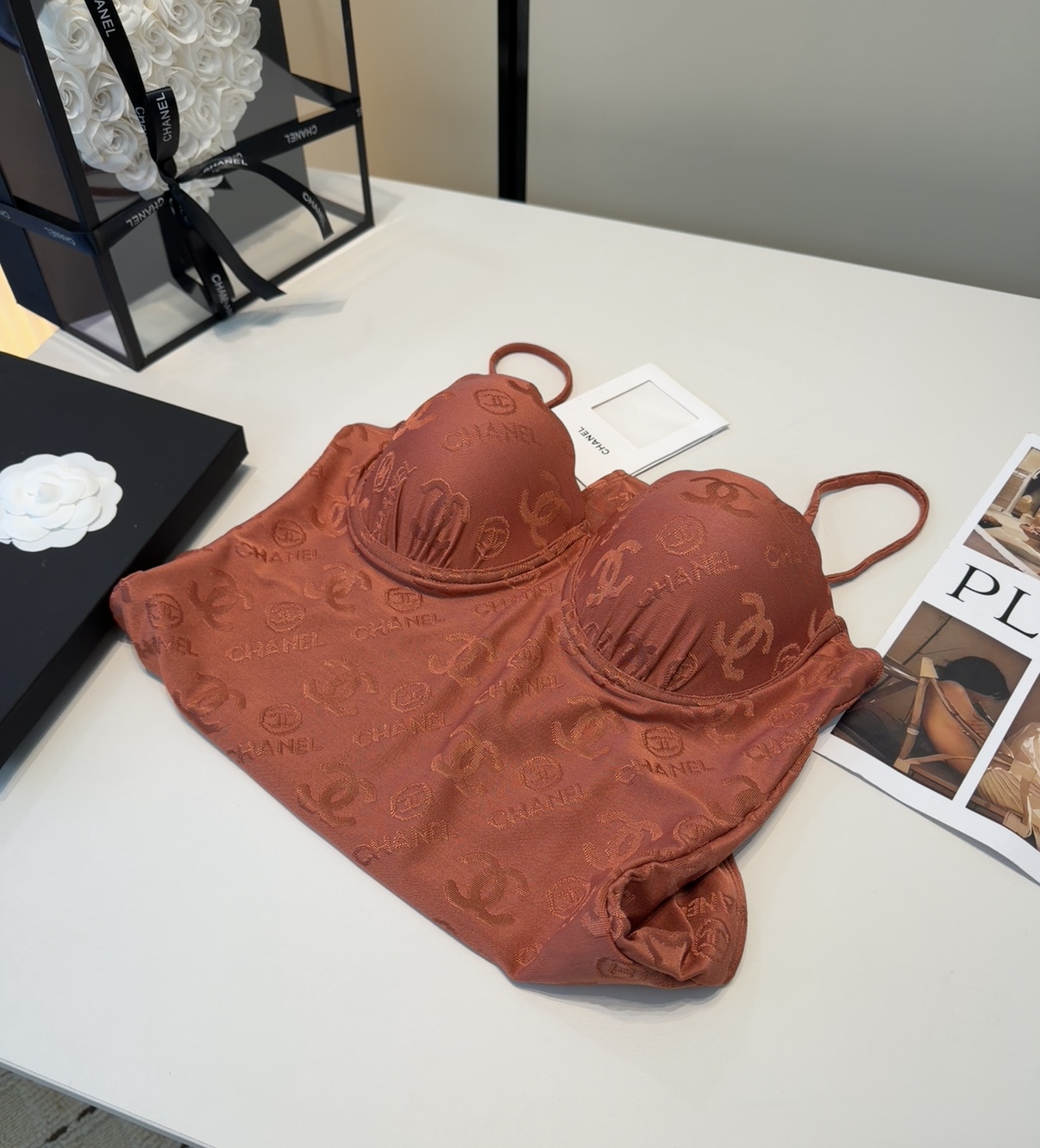 香奈儿泳衣，上身显瘦而且好看！穿着很洋气😍SML