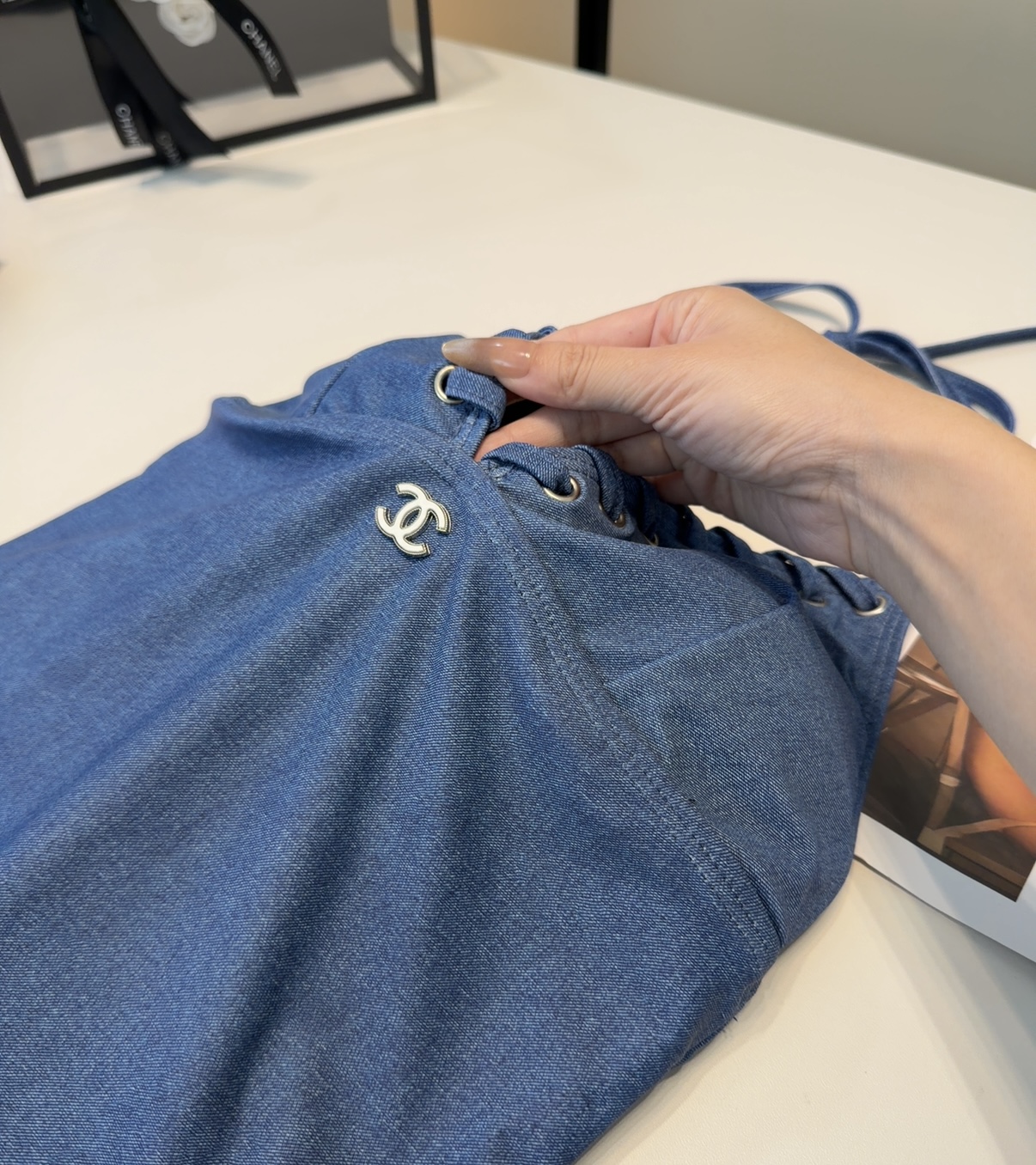 香奈儿泳衣，上身显瘦而且好看！穿着很洋气😍SML