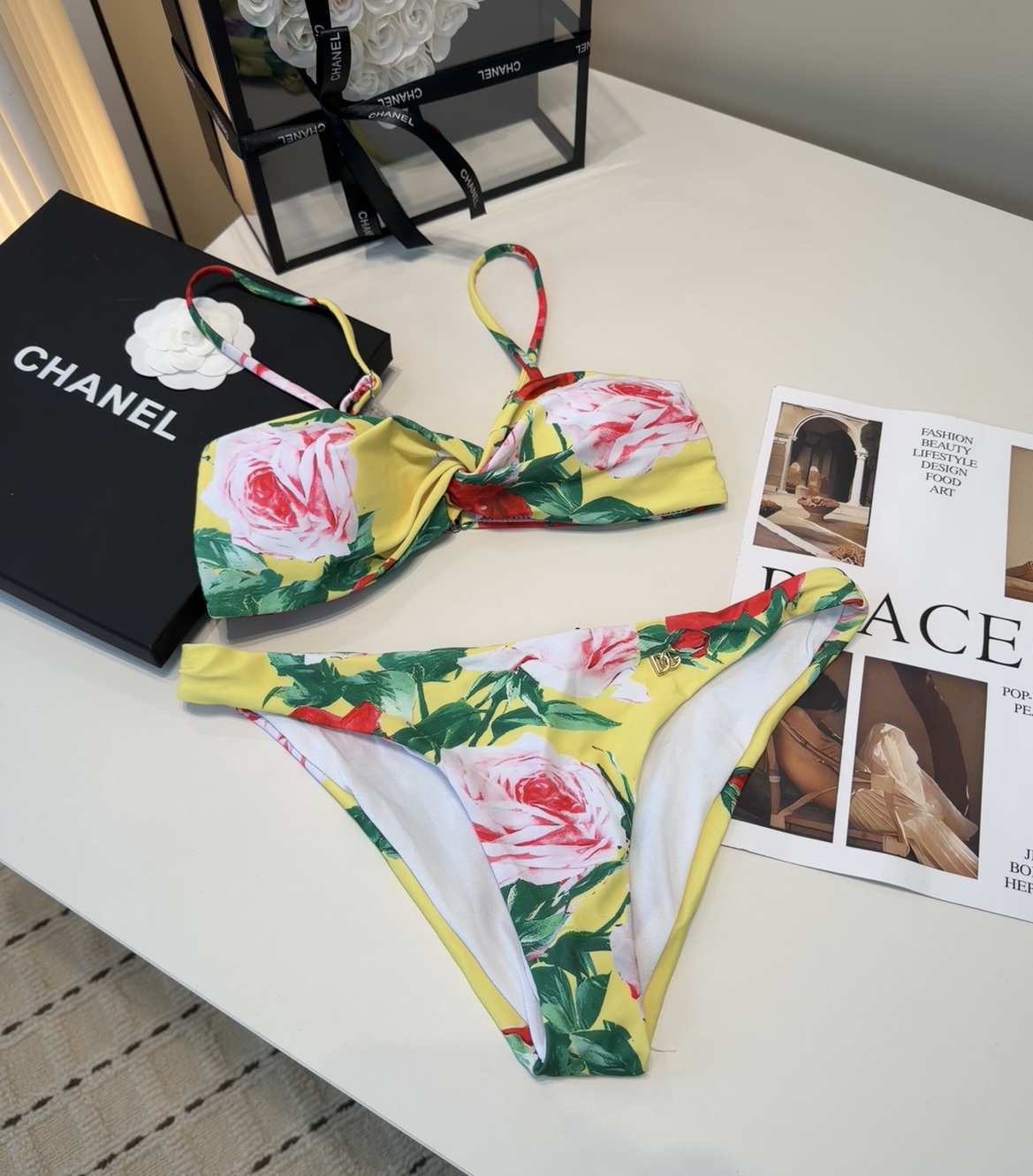 DG泳衣，实物实在太美了！拍不出来它的美😍谁穿谁美！很值得入手✋ SML