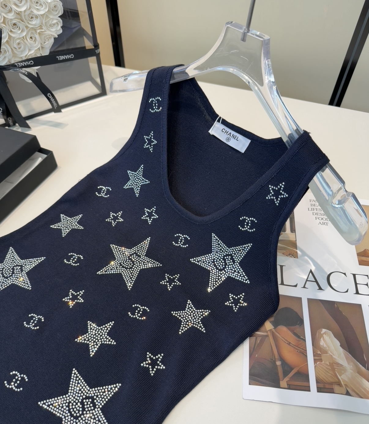 香奈儿烫钻背心，搭外套单穿超🔥爆均码