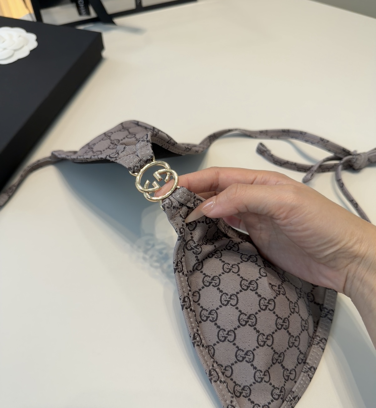 古奇泳衣，时尚潮人必备！实物超级好看！海边度假拍照超级好！SML