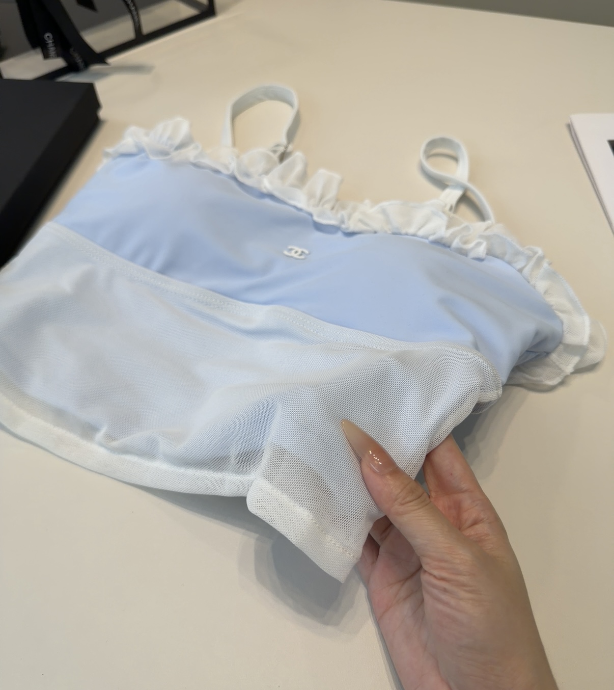 香奈儿泳衣，时尚潮人必备！实物超级好看！海边度假拍照超级好！SML