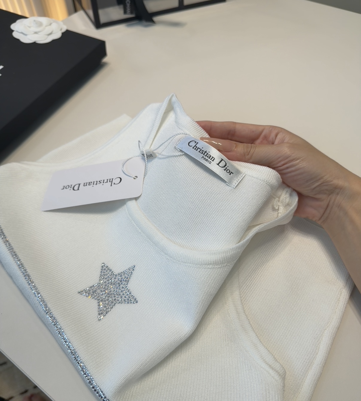 迪奥烫钻背心，搭外套单穿超🔥爆均码