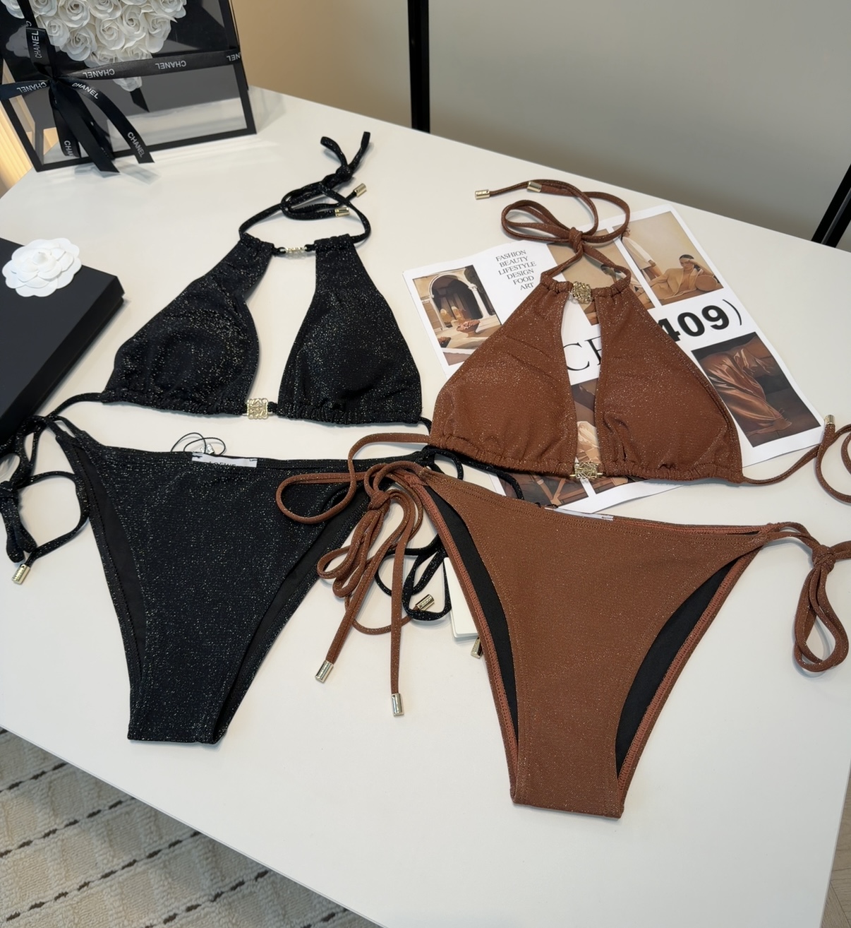 罗意威泳衣，时尚潮人必备！实物超级好看！海边度假拍照超级好！SML