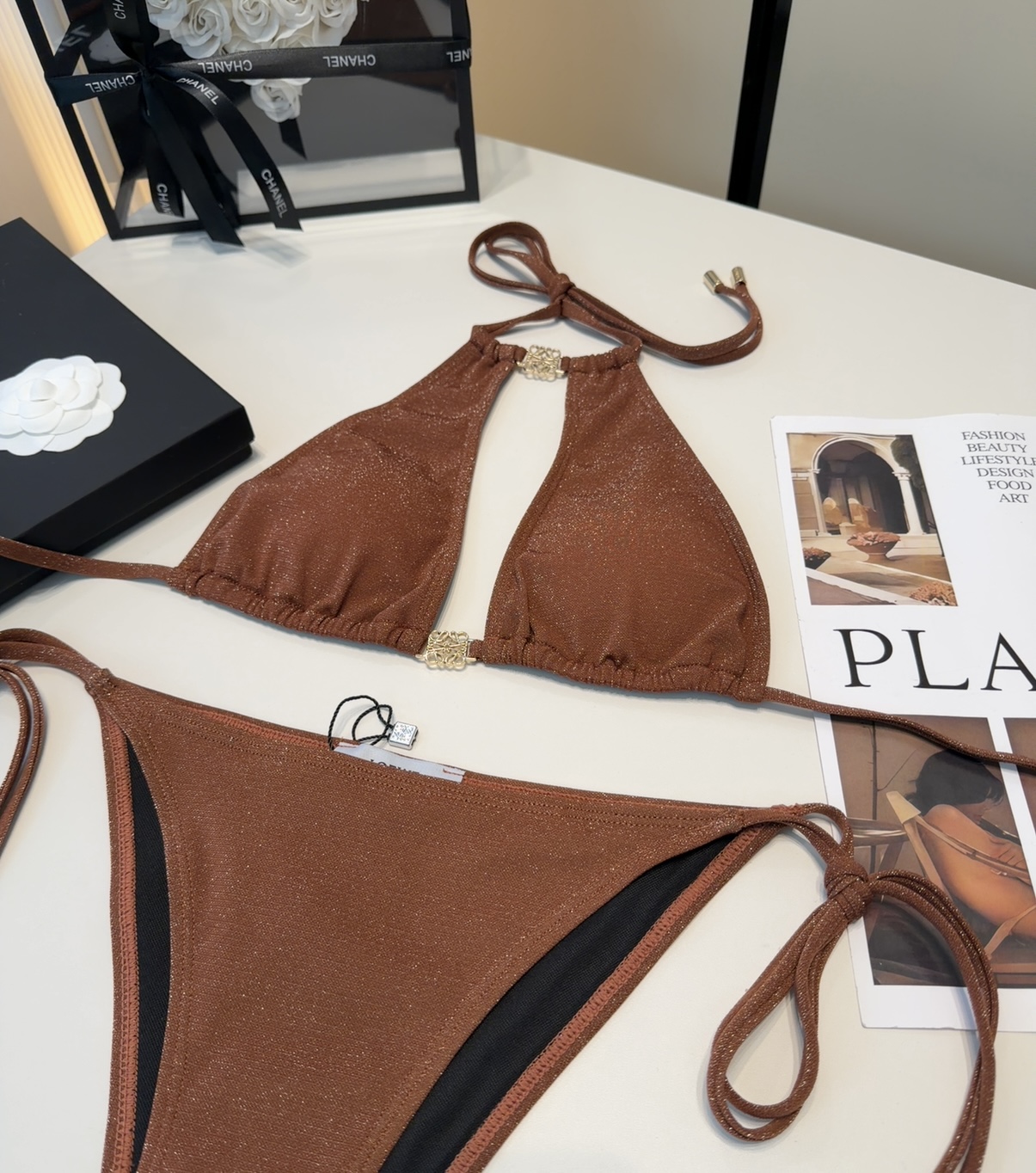 罗意威泳衣，时尚潮人必备！实物超级好看！海边度假拍照超级好！SML