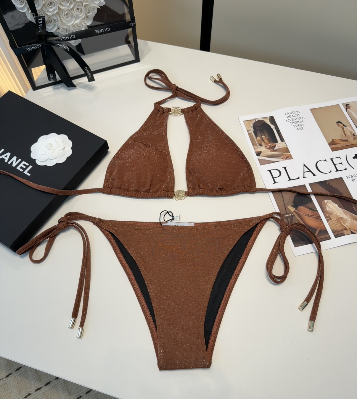 罗意威泳衣，时尚潮人必备！实物超级好看！海边度假拍照超级好！SML