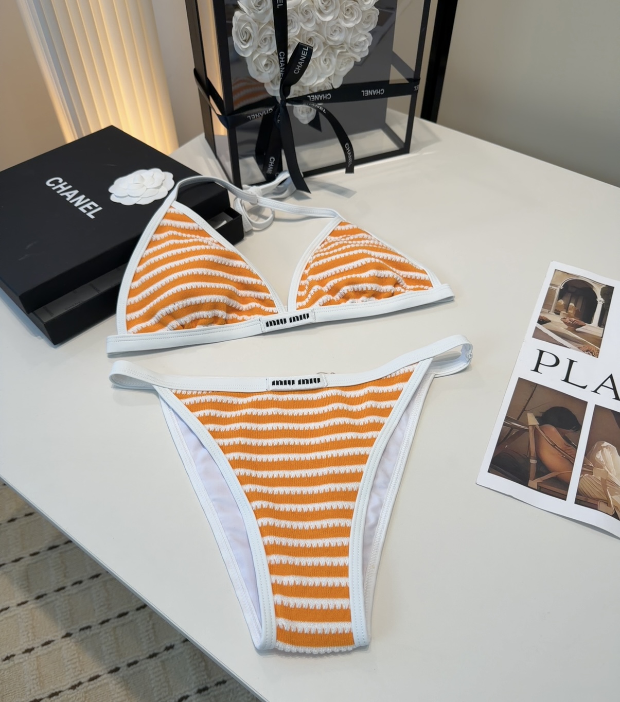 Miumiu泳衣，上身显瘦而且好看！穿着很洋气😍SML