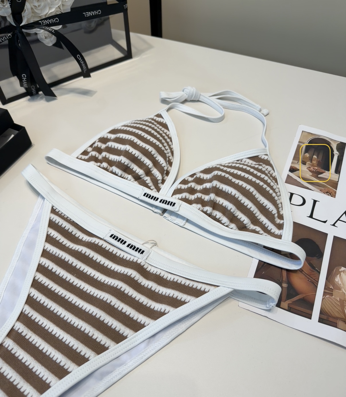 Miumiu泳衣，上身显瘦而且好看！穿着很洋气😍SML