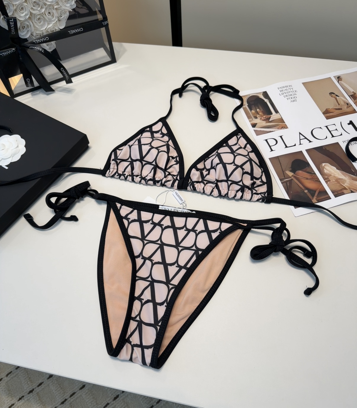 华伦天奴泳衣，上身显瘦而且好看！穿着很洋气😍SML