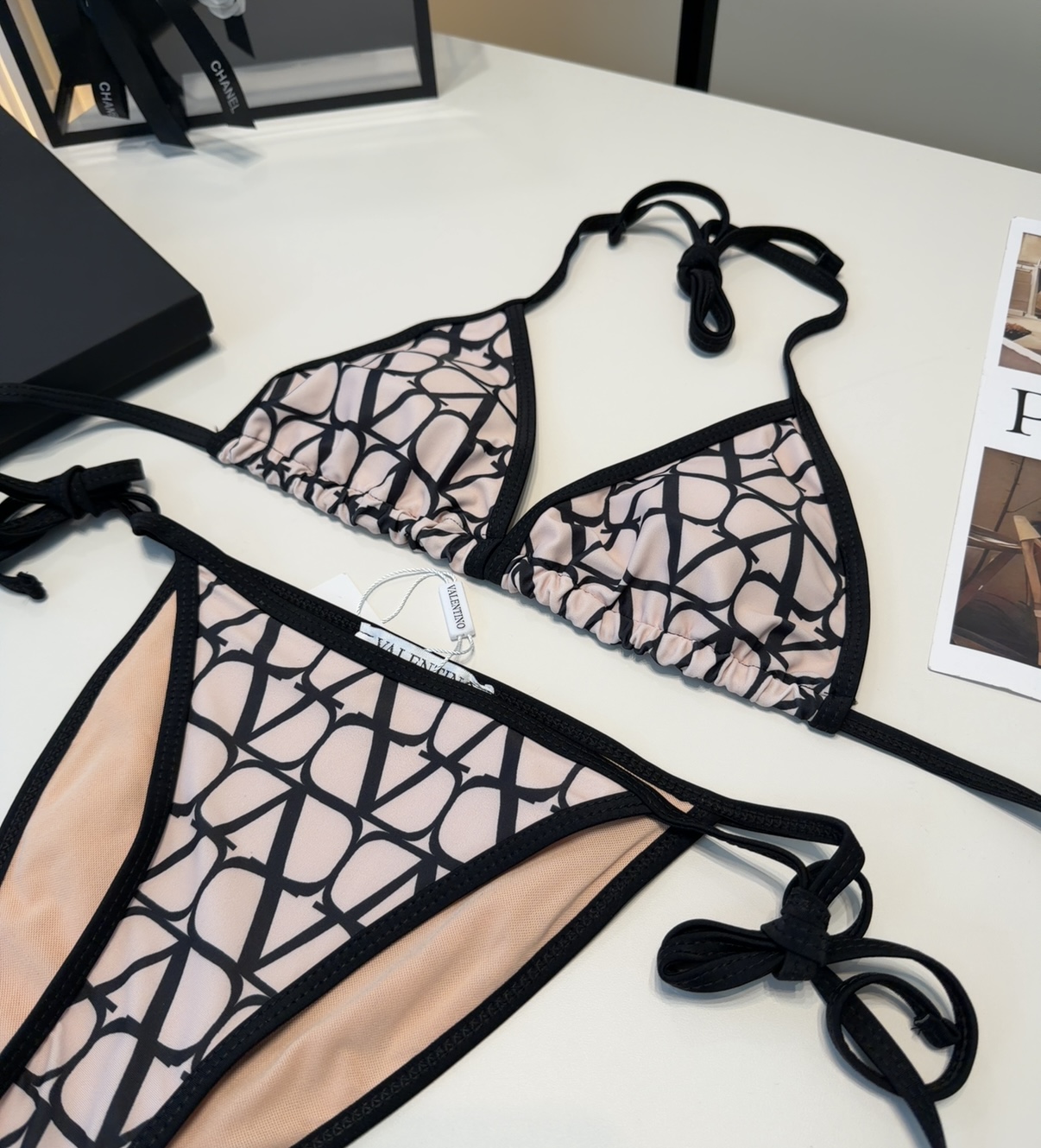 华伦天奴泳衣，上身显瘦而且好看！穿着很洋气😍SML