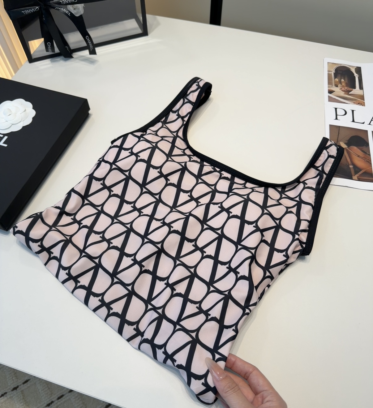 华伦天奴泳衣，上身显瘦而且好看！穿着很洋气😍SML