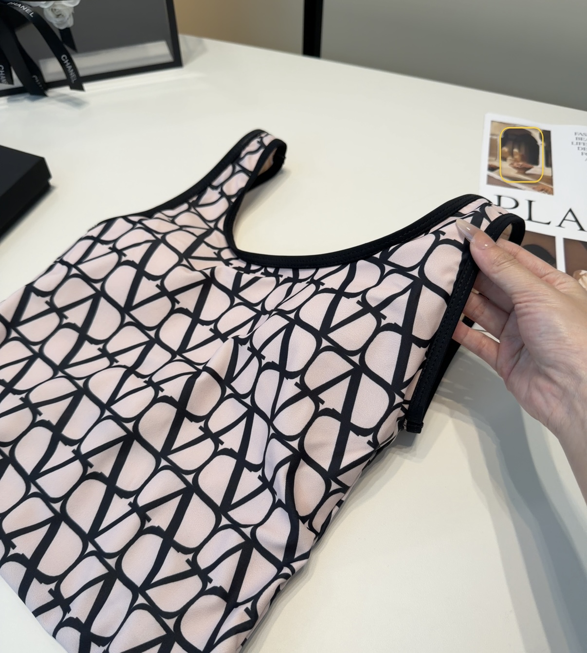 华伦天奴泳衣，上身显瘦而且好看！穿着很洋气😍SML