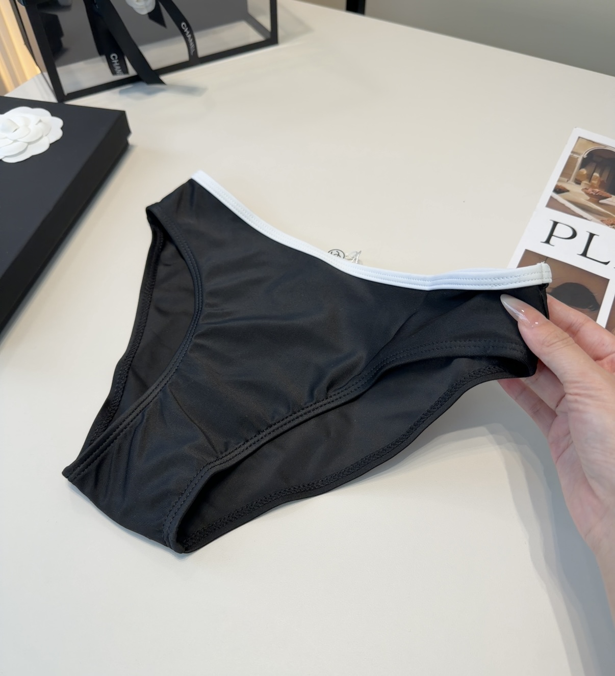 香奈儿泳衣，上身显瘦而且好看！穿着很洋气😍SML