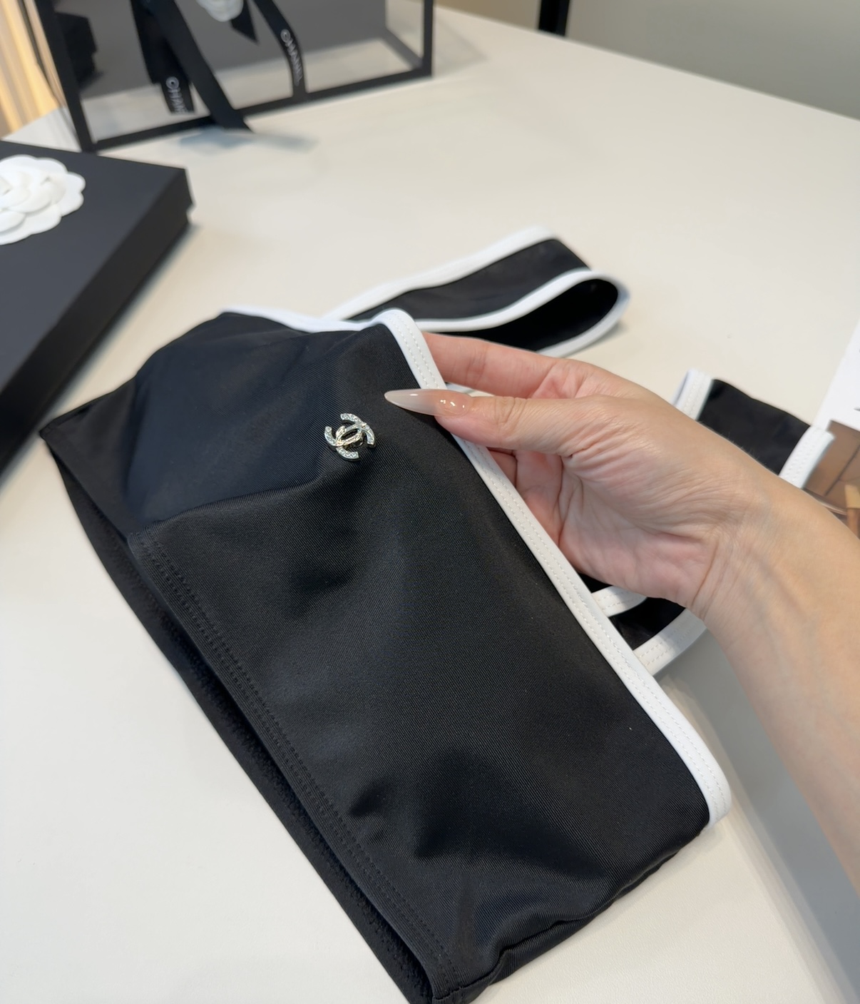 香奈儿泳衣，上身显瘦而且好看！穿着很洋气😍SML