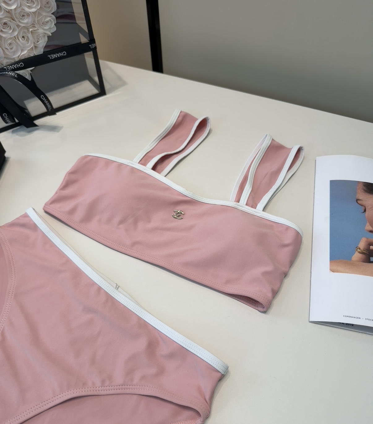 香奈儿泳衣，上身显瘦而且好看！穿着很洋气😍SML