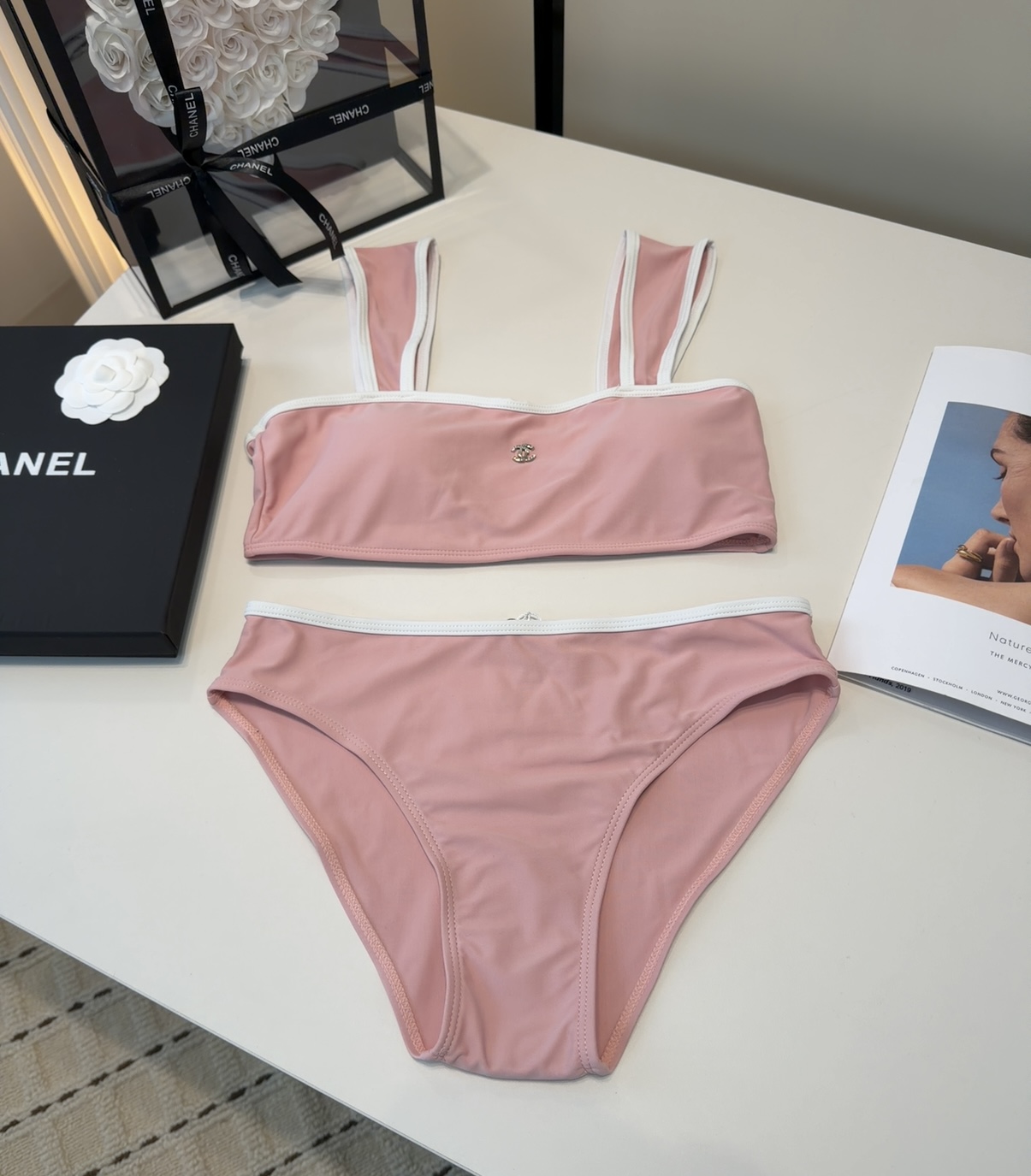 香奈儿泳衣，上身显瘦而且好看！穿着很洋气😍SML