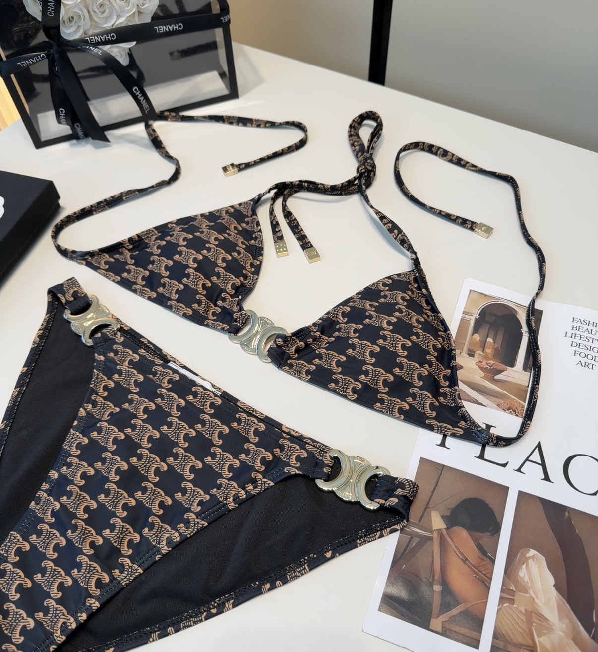 赛琳泳衣，上身显瘦而且好看！穿着很洋气😍SML