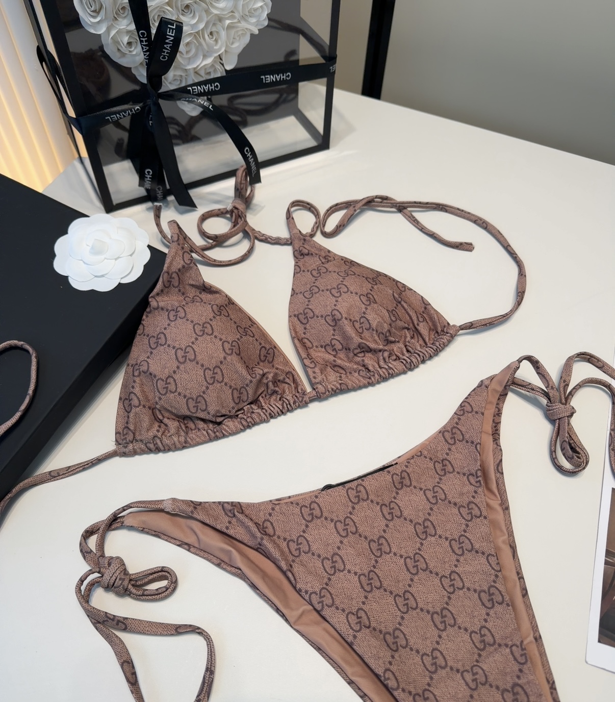 古奇泳衣，上身显瘦而且好看！穿着很洋气😍SML