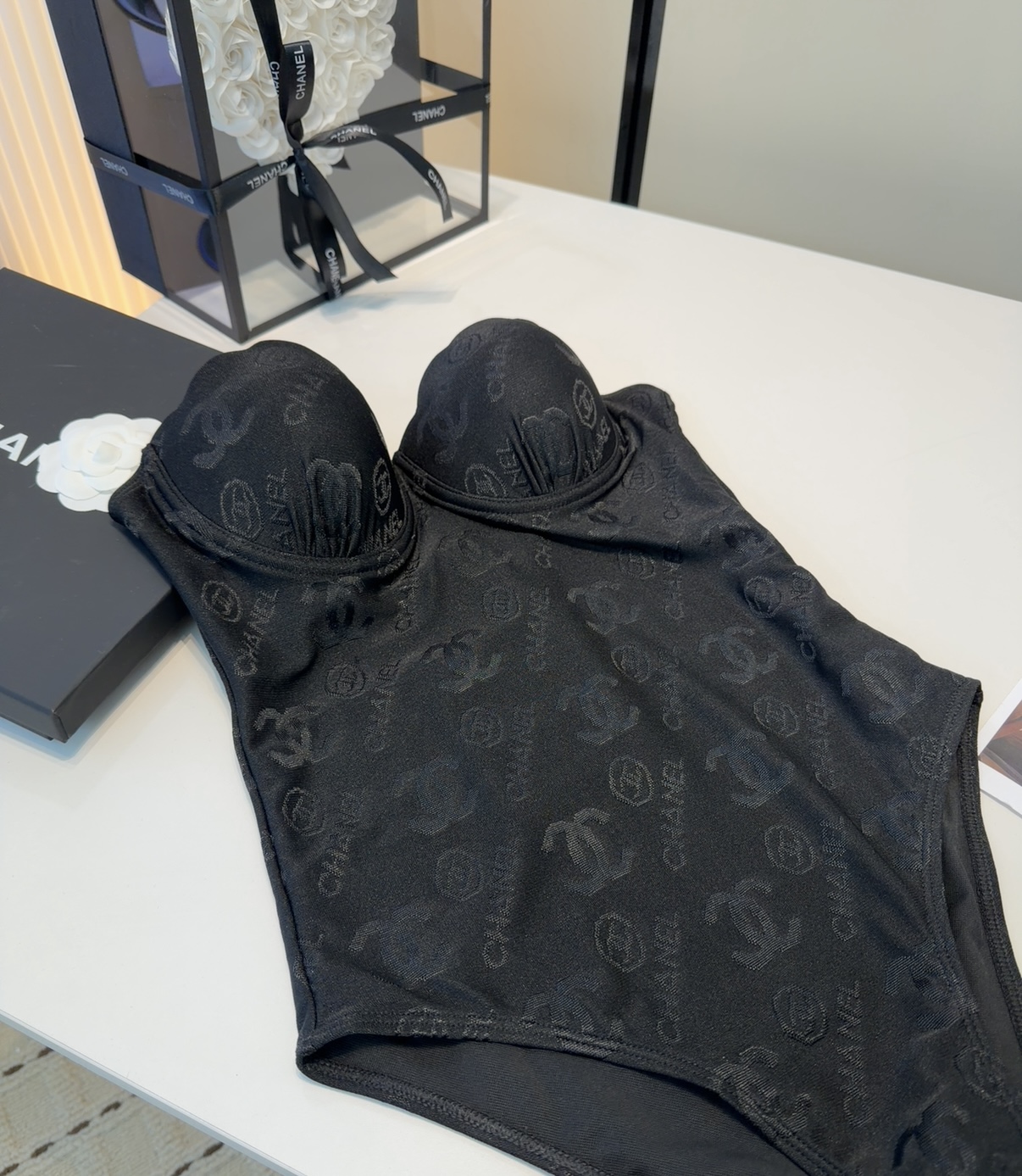 香奈儿泳衣，上身显瘦而且好看！穿着很洋气😍SML