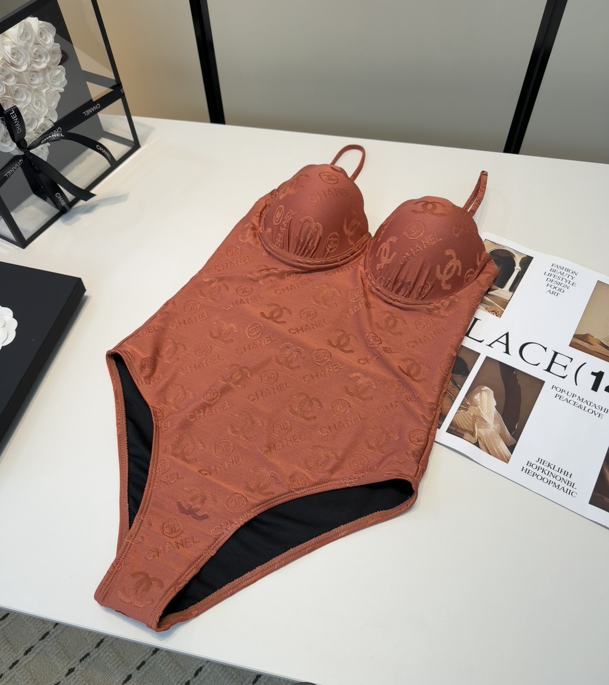 香奈儿泳衣，上身显瘦而且好看！穿着很洋气😍SML