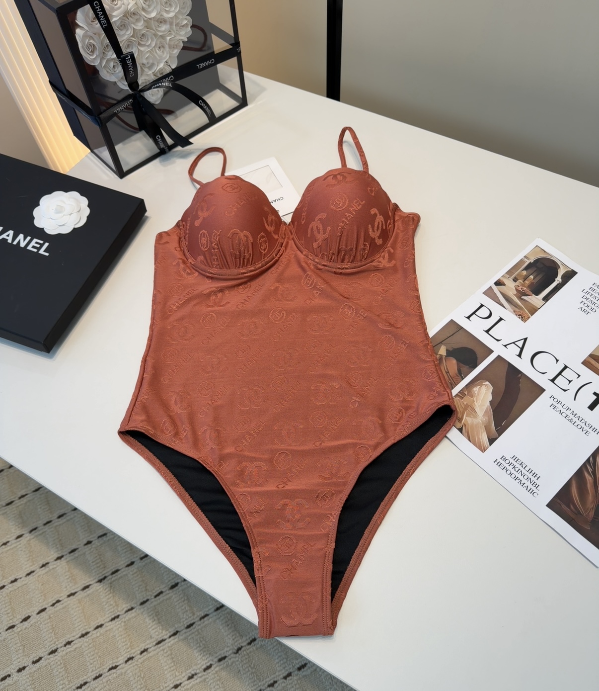 香奈儿泳衣，上身显瘦而且好看！穿着很洋气😍SML