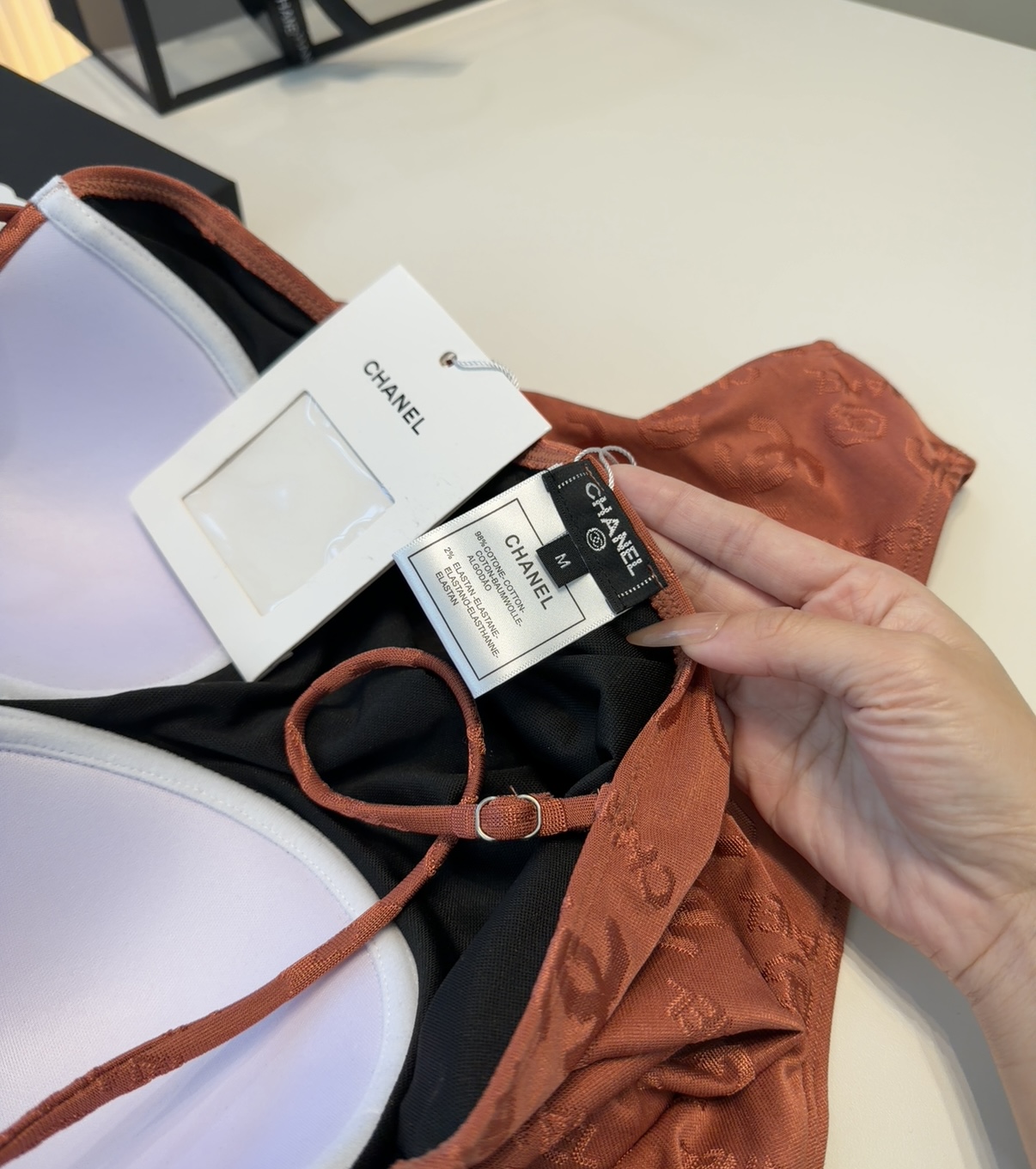 香奈儿泳衣，上身显瘦而且好看！穿着很洋气😍SML