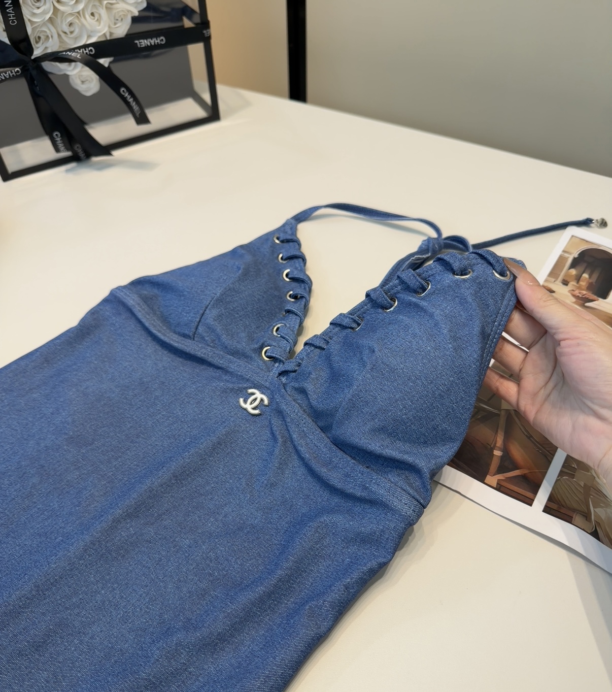 香奈儿泳衣，上身显瘦而且好看！穿着很洋气😍SML