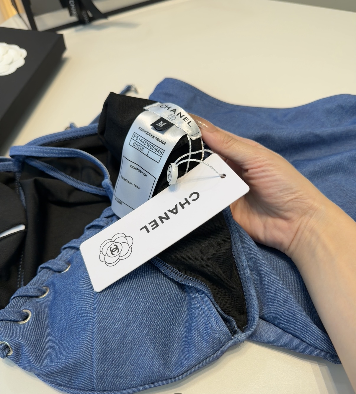 香奈儿泳衣，上身显瘦而且好看！穿着很洋气😍SML