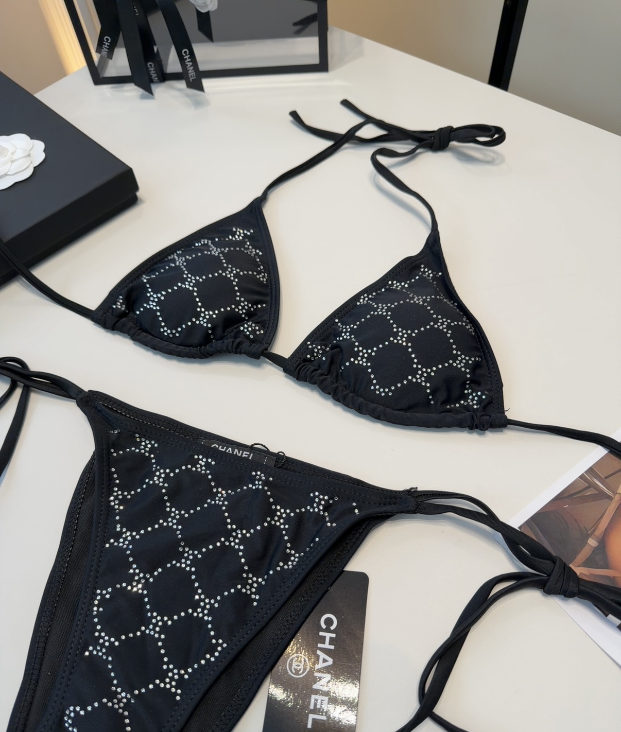 香奈儿泳衣，上身显瘦而且好看！穿着很洋气😍SML