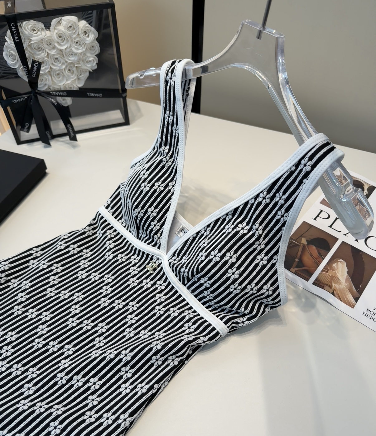 香奈儿泳衣，上身显瘦而且好看！穿着很洋气😍SML