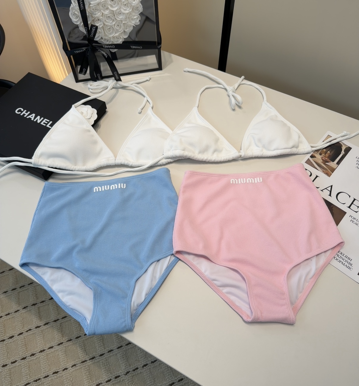 Miumiu泳衣，上身显瘦而且好看！穿着很洋气😍SML