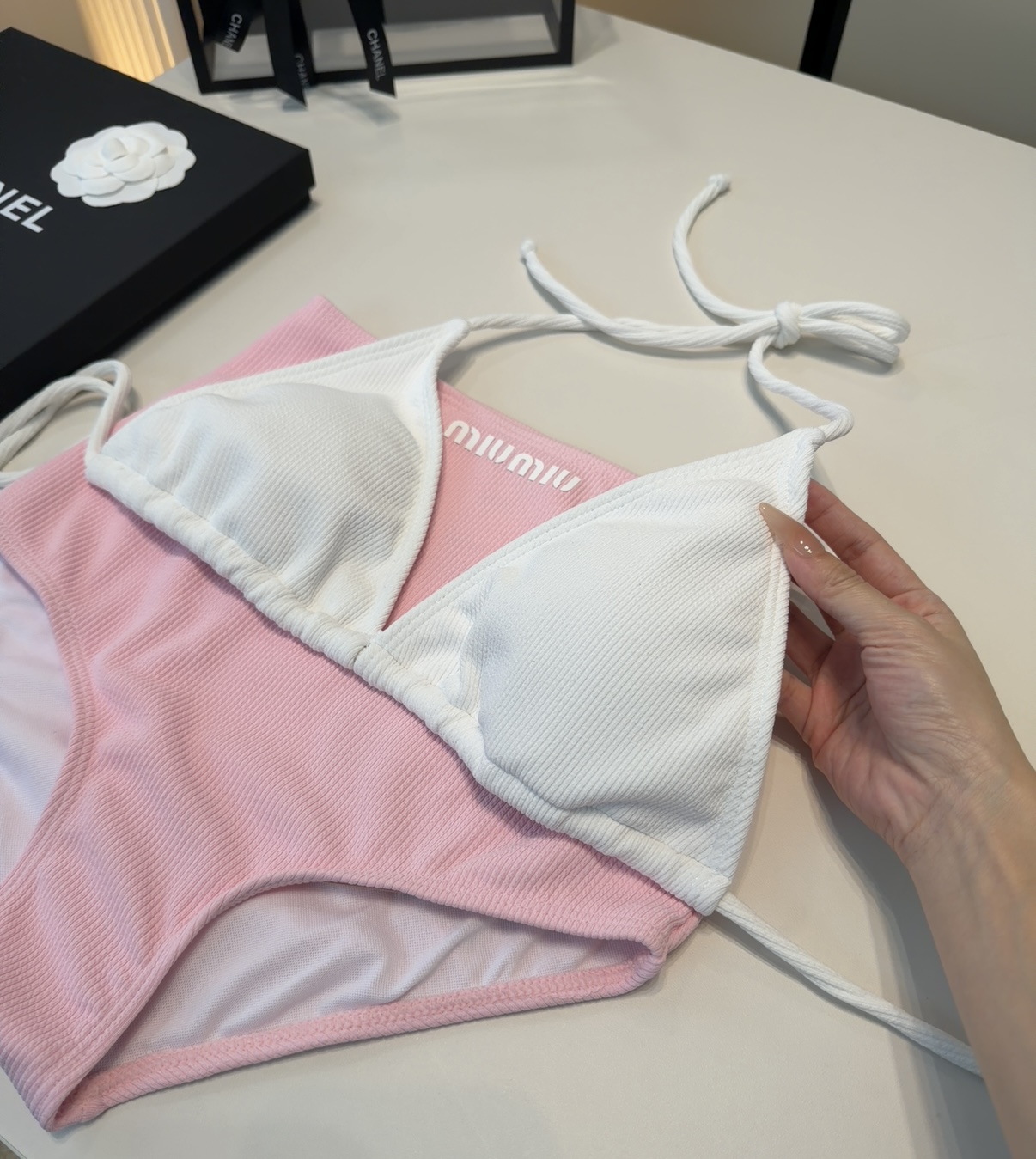 Miumiu泳衣，上身显瘦而且好看！穿着很洋气😍SML