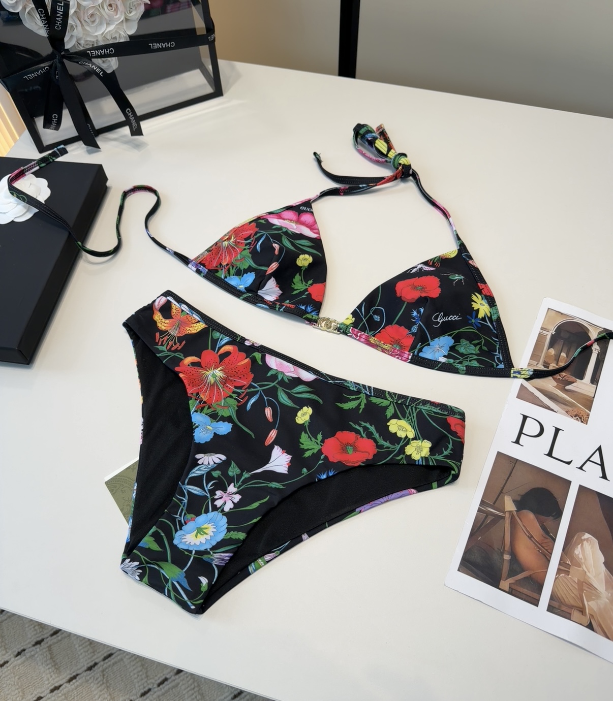 古奇泳衣，上身显瘦而且好看！穿着很洋气😍SML