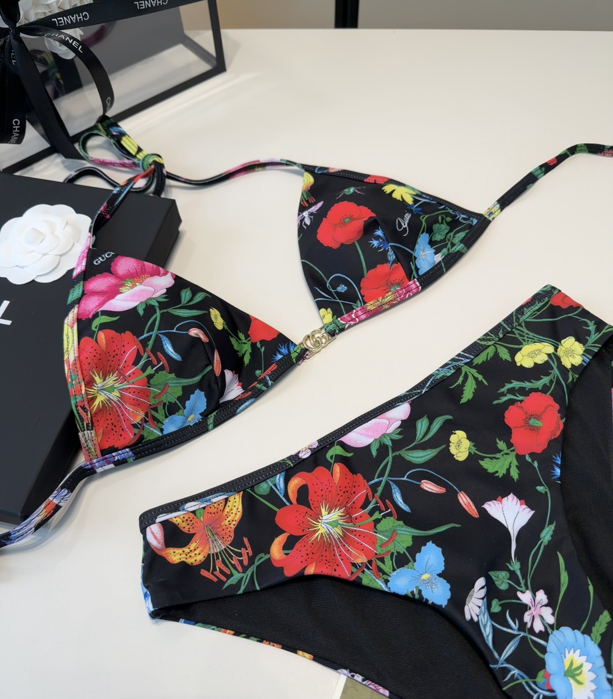 古奇泳衣，上身显瘦而且好看！穿着很洋气😍SML