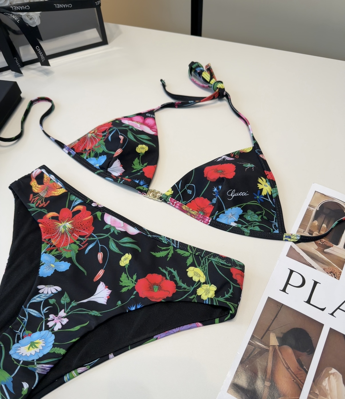 古奇泳衣，上身显瘦而且好看！穿着很洋气😍SML