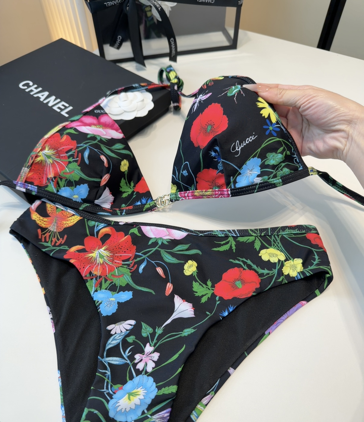 古奇泳衣，上身显瘦而且好看！穿着很洋气😍SML