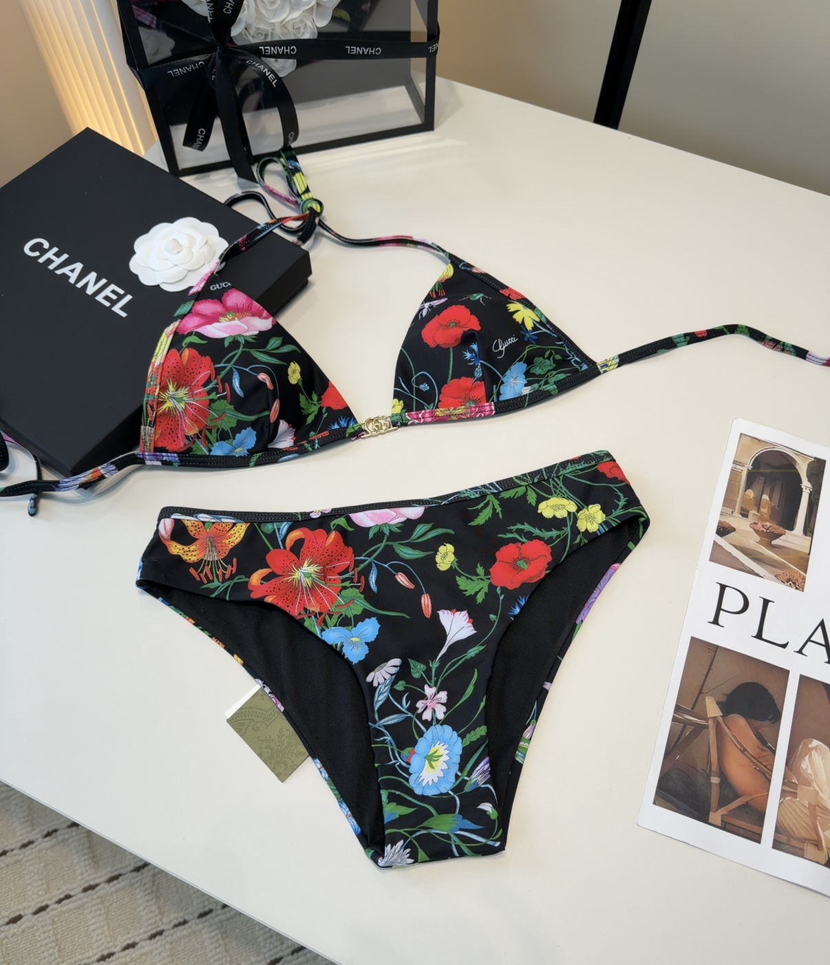 古奇泳衣，上身显瘦而且好看！穿着很洋气😍SML