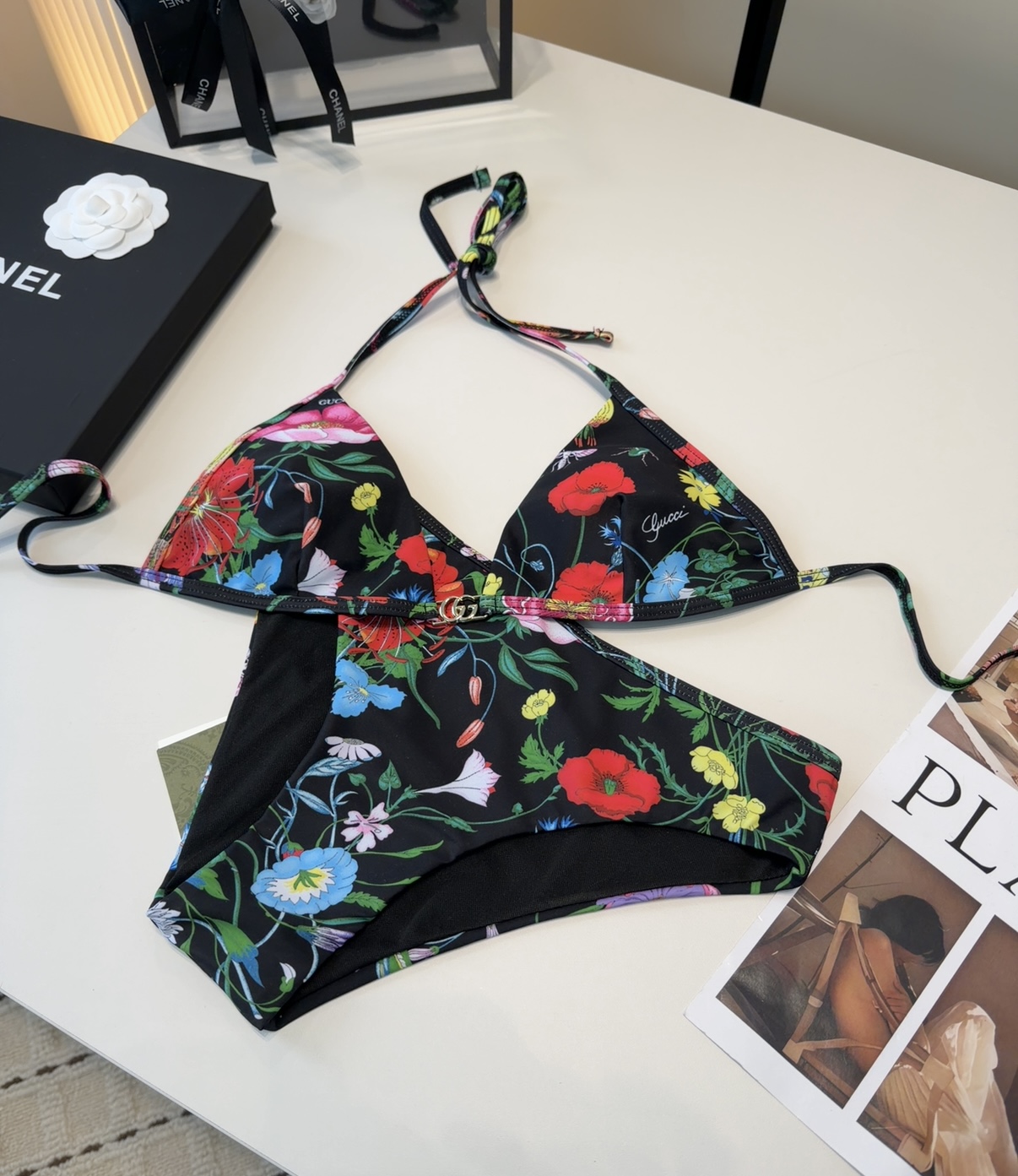 古奇泳衣，上身显瘦而且好看！穿着很洋气😍SML