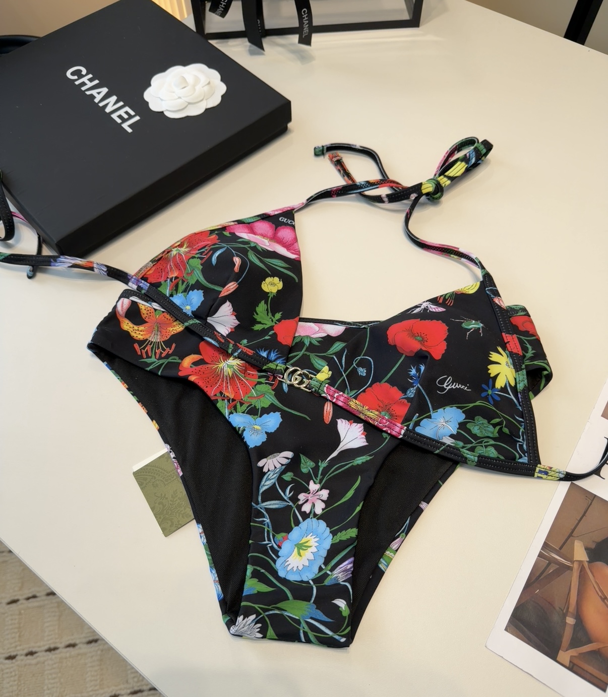 古奇泳衣，上身显瘦而且好看！穿着很洋气😍SML