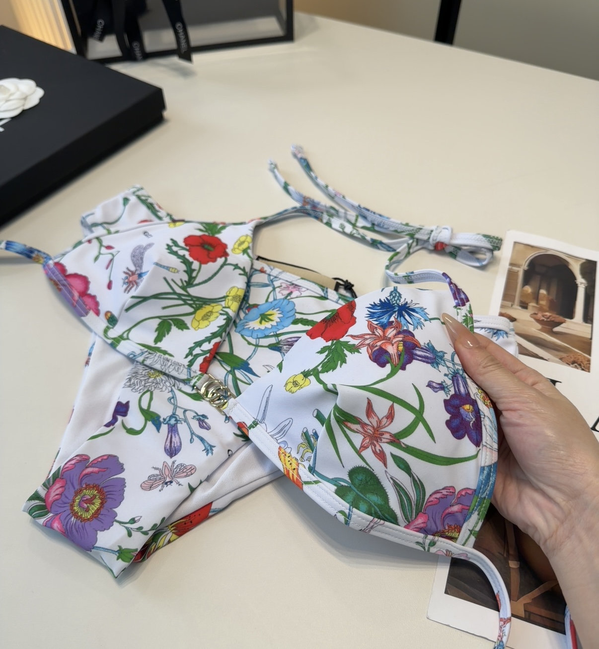 古奇泳衣，上身显瘦而且好看！穿着很洋气😍SML