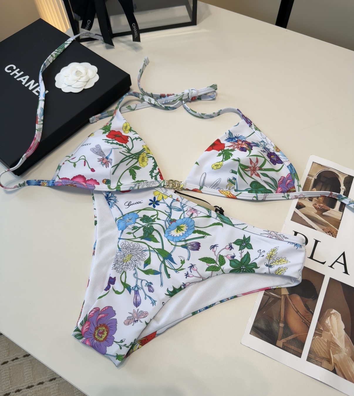 古奇泳衣，上身显瘦而且好看！穿着很洋气😍SML