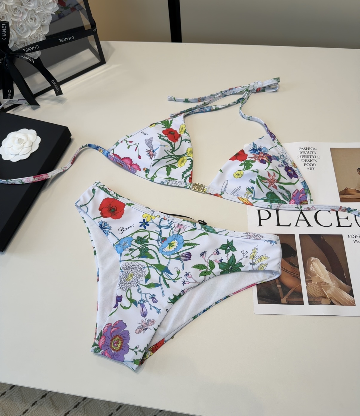 古奇泳衣，上身显瘦而且好看！穿着很洋气😍SML