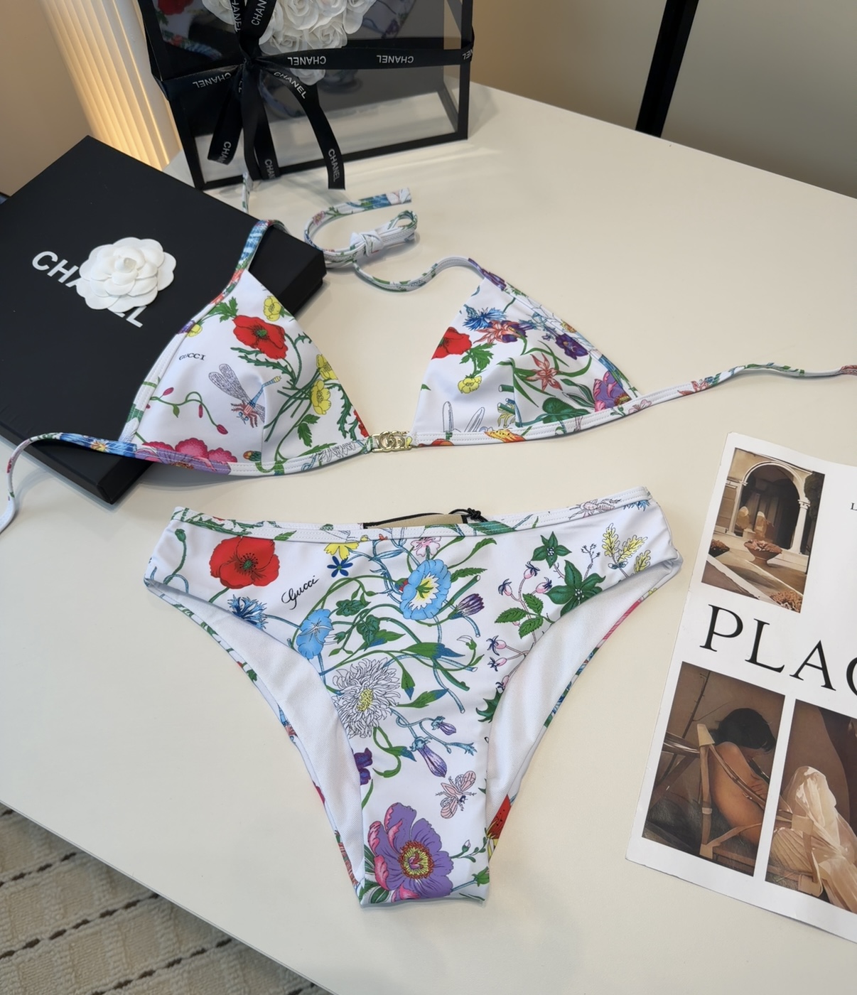 古奇泳衣，上身显瘦而且好看！穿着很洋气😍SML