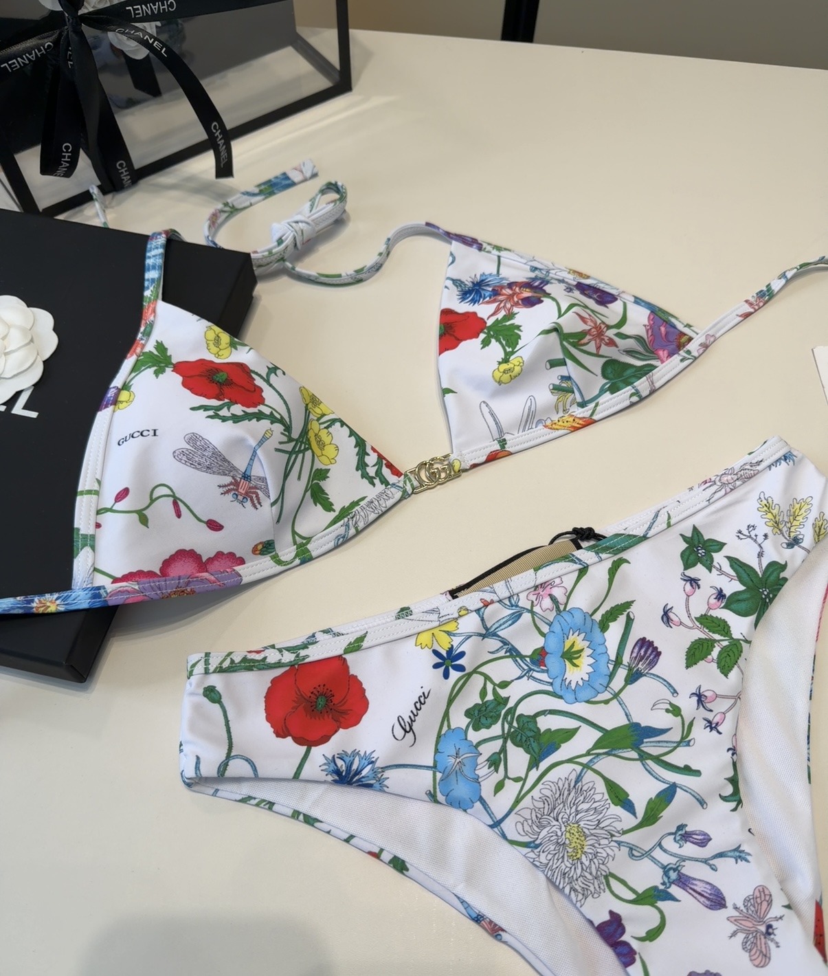 古奇泳衣，上身显瘦而且好看！穿着很洋气😍SML